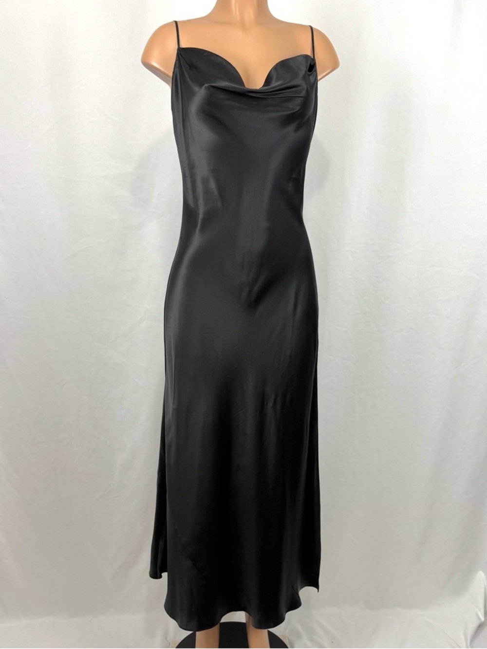 Y2K Victoria's Secret Silk Black Draped Bias Cut
Vintage Maxi Gown Slip Dress L - Picture 5 of 15